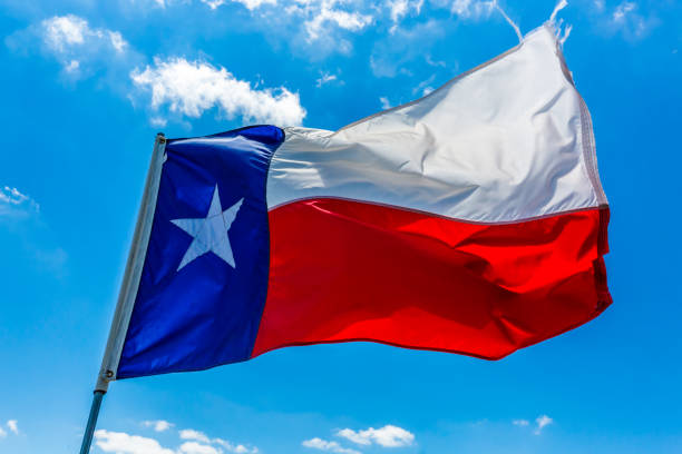 bandiera del texas - texas state flag foto e immagini stock