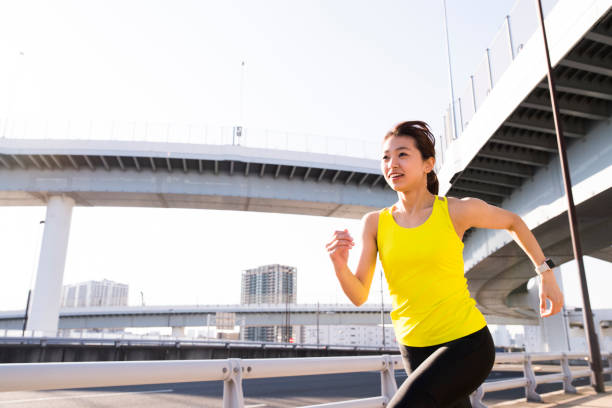 istock A woman who runs happily 656855834