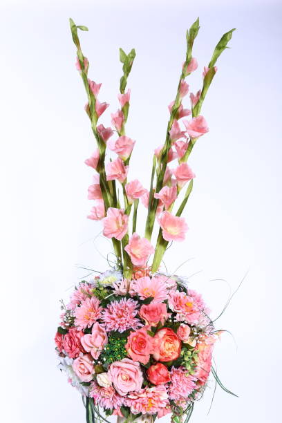 istock Bouquet of Artificial Flower Colorful, white background 656861212