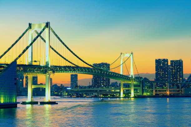istock Rainbow bridge and Sumida river in Tokyo 656864292