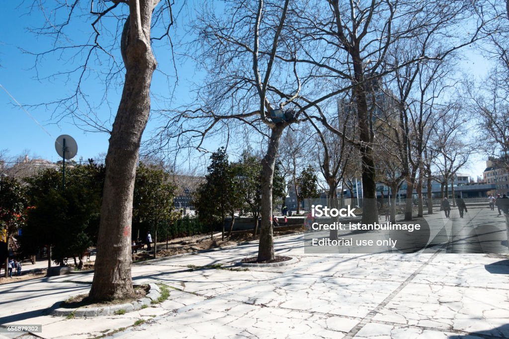 Taksim square in Istanbul City Istanbul,Turkey-March 22,2017:Taksim square in Istanbul City.T Beyoglu Stock Photo