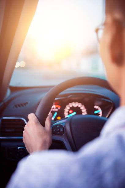 istock Businessman driving a car 656879336