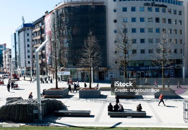 Taksim Square In Istanbul City Stock Photo - Download Image Now - Beyoglu, Building - Activity, Change