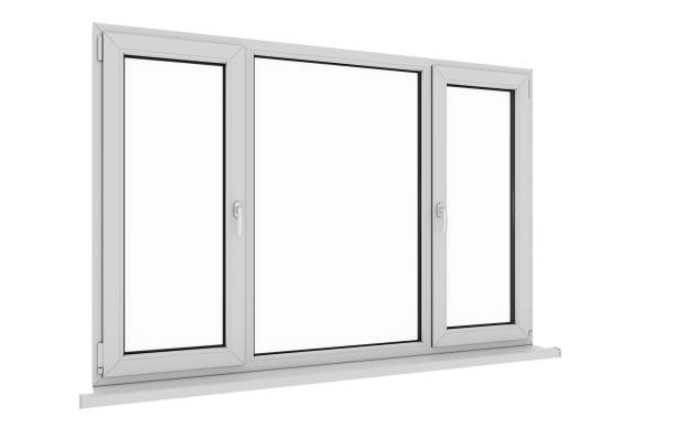 istock Window. Isolated window. Aluminum window. White window. Pvc window. 656882332