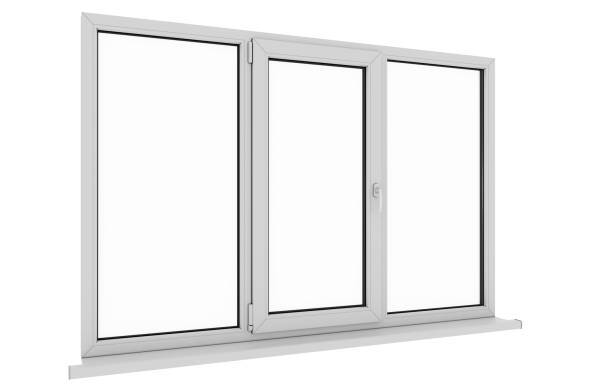 istock Window. Isolated window. Aluminum window. White window. Pvc window. 656882456