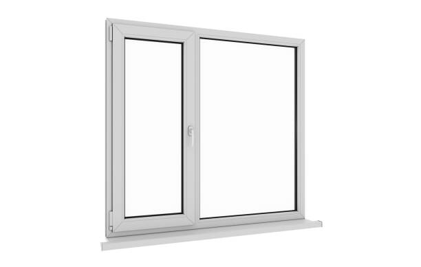 istock Window. Isolated window. Aluminum window. White window. Pvc window. 656884826