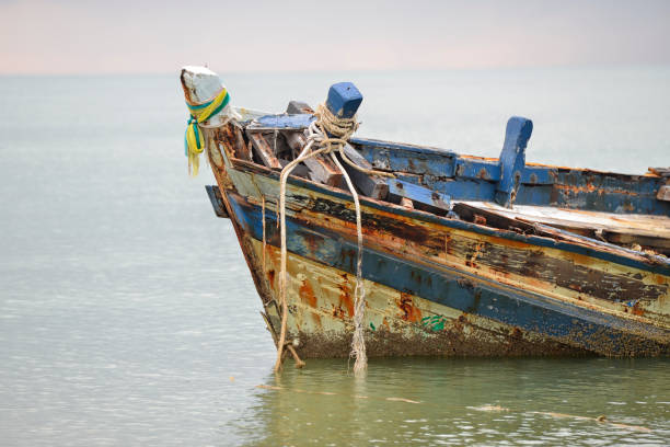istock An old shipwreck or abandoned shipwreck on beach Thailand . 656884918