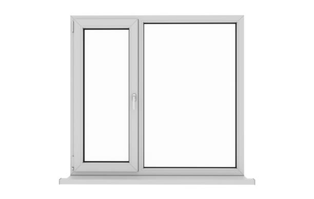 istock Window. Isolated window. Aluminum window. White window. Pvc window. 656885006