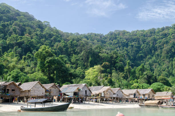 istock fishing village at Moo Koh Surin 656888594