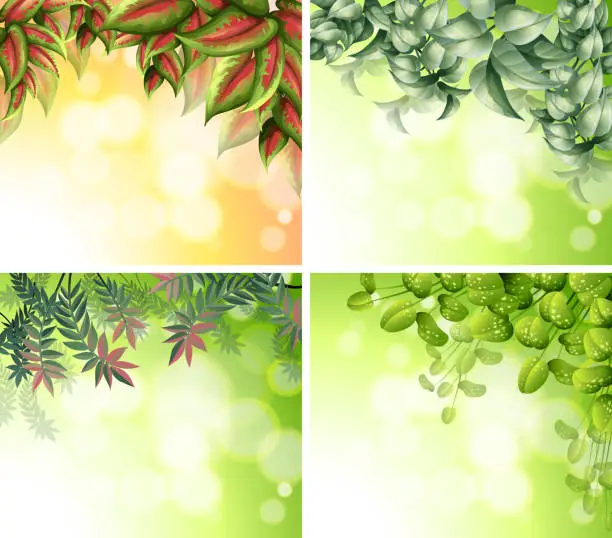 Vector illustration of Background design with nature theme