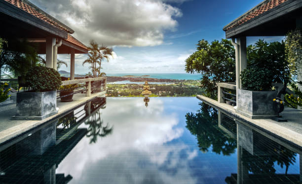 istock Swimming pool at the villa 656902198