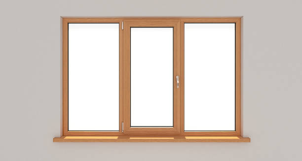 istock Window. White wall. Isolated window. Wooden window. 3d. 3D render. 656902810