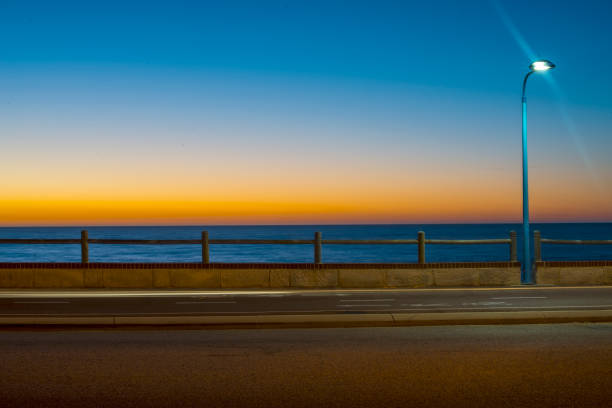 Tranquil scene at night in North Beach, Perth, Western Australia