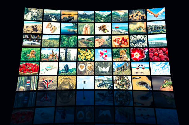 istock Screens forming a big multimedia broadcast video wall 656912094