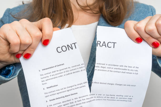 business woman tearing contract - crumpled paper document frustration imagens e fotografias de stock