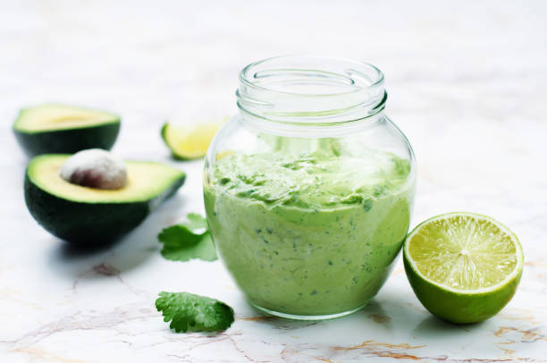 istock Greek yogurt avocado cilantro lime dressing 656922288