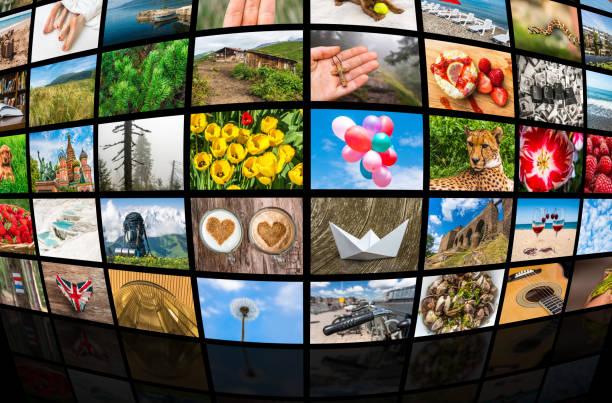 istock Screens forming a big multimedia broadcast video wall 656926132