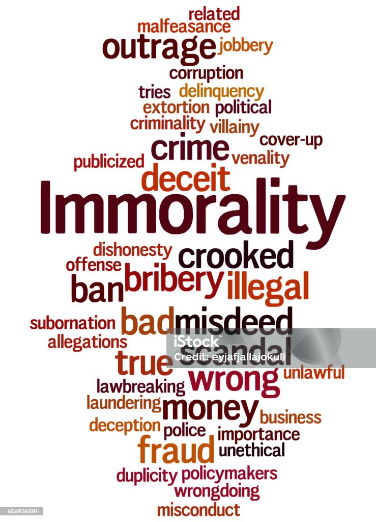 Immorality Word Cloud Concept 6 Stock Illustration - Download Image Now ...