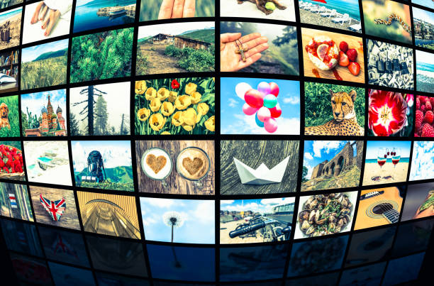 istock Screens forming a big multimedia broadcast video wall 656926748