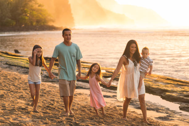 istock Hawaii family vacation on beach 656940200