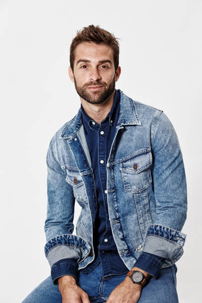 джинсовая куртка чувак - denim jacket стоковые фото и изображения