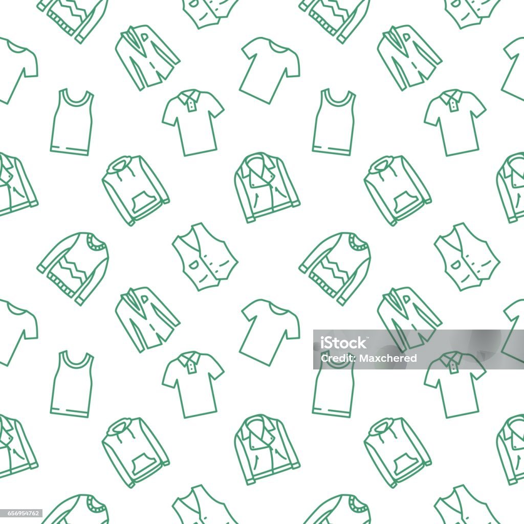 Wear Patterns Vector Top Wear Clothes Seamless Pattern Vector Background Stock Illustration ...