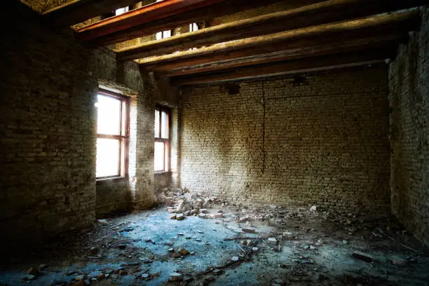 Photo of Abandoned old building room