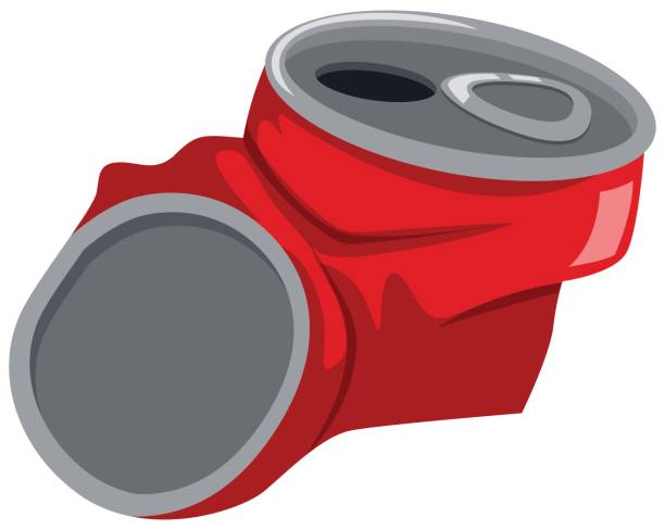 rote dose wird zerquetscht - crushed stock-grafiken, -clipart, -cartoons und -symbole