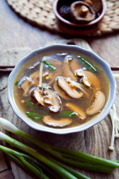 istock Shiitake enoki mushrooms  japanese  soup . 656980366