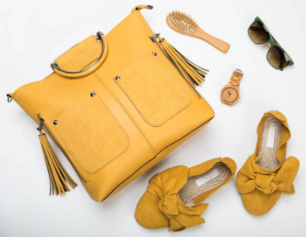 istock Overhead view of woman accessories. 656990282