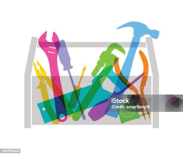 Toolbox Stock Illustration - Download Image Now - Toolbox, DIY, Work Tool
