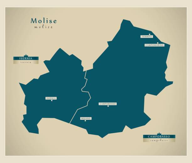 Modern Map Molise It Stock Download Image Now Modern Map Molise It 