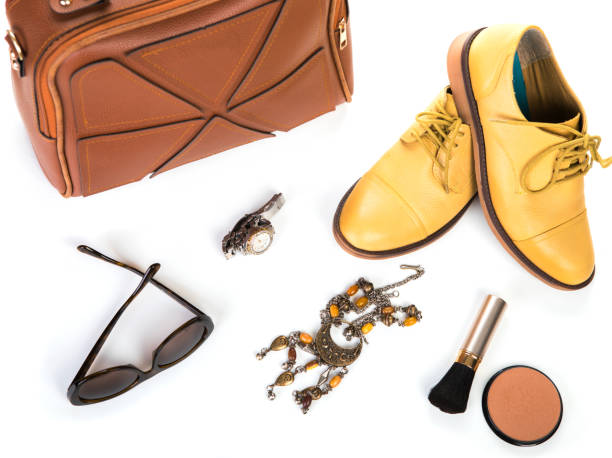 istock Overhead view of woman accessories. 656998982