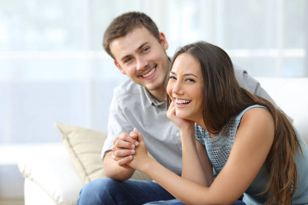 istock Happy marriage posing at home 657010522