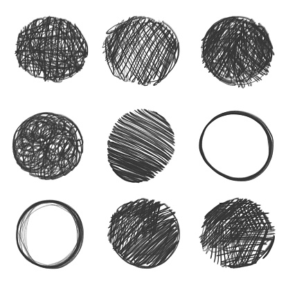 collection of hand drawn circles.