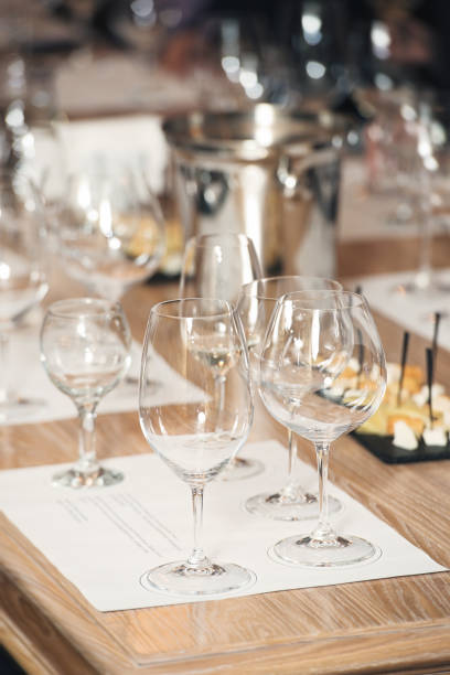 istock a lot of different wine glasses at wine tasting 657027856