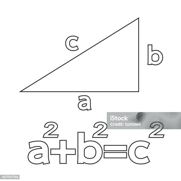 Pyhtagoras Symbol Pythagoras Pythagoras Symbol Illustrationskunst Stock Vektor Art und ...