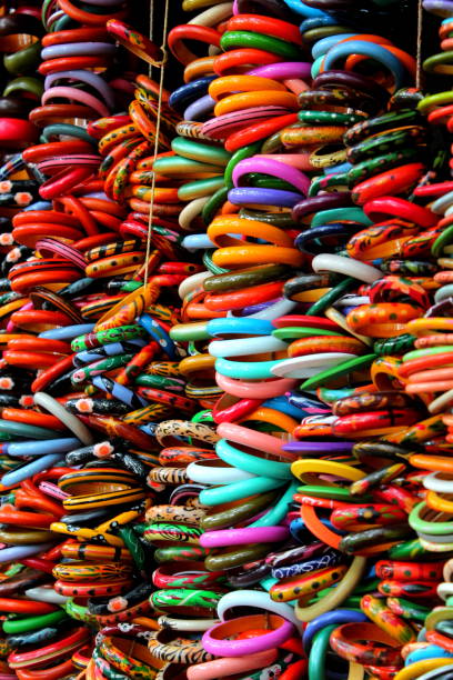 Colourful bangles stock photo