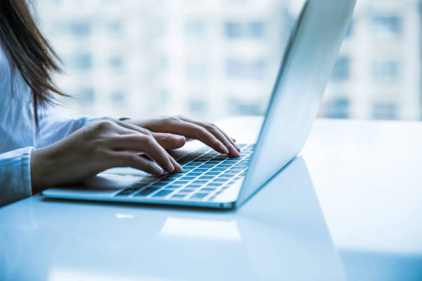 istock Businesswoman working on laptop 657042590