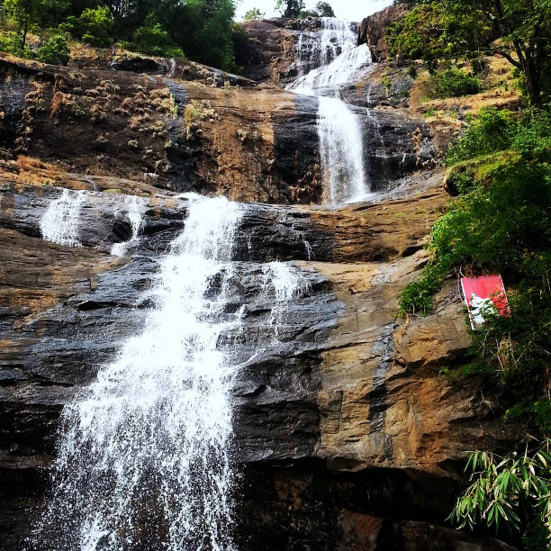 Multi level waterfall stock photo