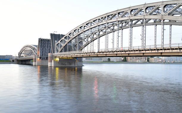 istock Neva river and Bridge Peter the Great. 657056398