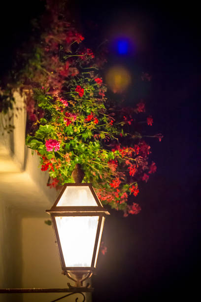 istock Street lantern illuminated at night 657056486