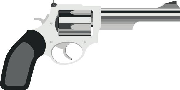 revolver - cowboy wild west silhouette gun点のイラスト素材／クリップアート素材／マンガ素材／アイコ��ン素材