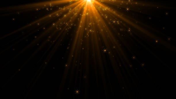 istock Lens flare  light over black background. easy to add overlay or screen filter over Photos 657075946