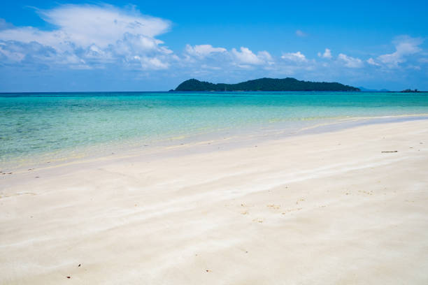 istock Sea beach colorful white sand smooth silvan 657076086