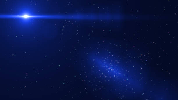 istock Lens flare  light over black background. easy to add overlay or screen filter over Photos 657080032