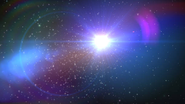 istock Lens flare  light over black background. easy to add overlay or screen filter over Photos 657080328