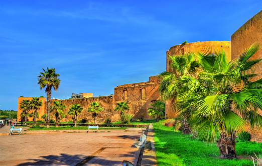 City walls of Azemmour in Morocco, North Africa