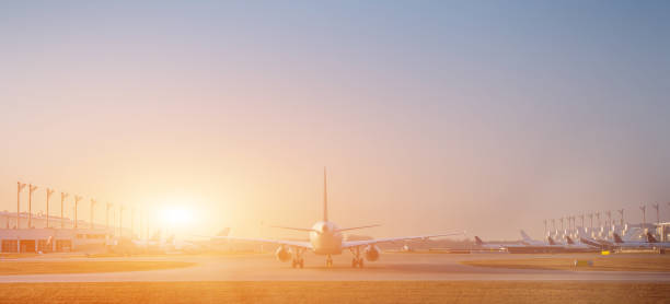 istock Airplane at the terminal gate ready for takeoff 657090200