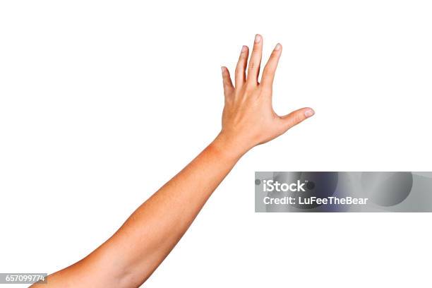 Gesture Of Reaching To Grasp Objectsclipping Path Inside Stock Photo - Download Image Now